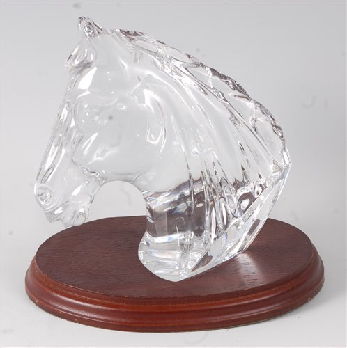 Lot 273 - A Waterford clear glass desk ornament in the...