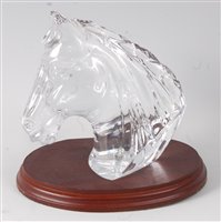 Lot 273 - A Waterford clear glass desk ornament in the...