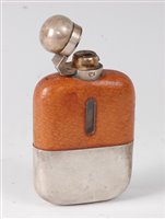 Lot 433 - An early 20th century hip flask, having a...