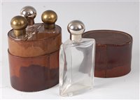 Lot 426 - An early 20th century four bottle hunting...