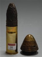 Lot 31 - A World War One French 37mm pom-pom shell;...