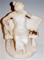 Lot 101 - A 19th century Italian carved marble figure of...