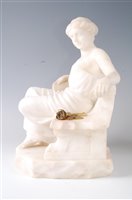 Lot 101 - A 19th century Italian carved marble figure of...