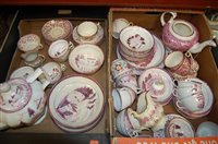 Lot 67 - Two boxes of 19th century Sunderland lustre...