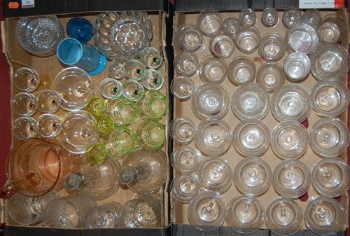 Lot 82 - Two boxes of miscellaneous glassware
