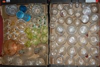 Lot 82 - Two boxes of miscellaneous glassware
