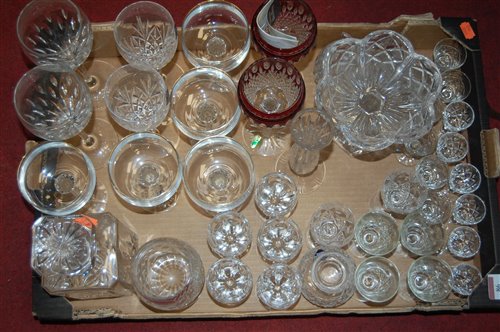 Lot 86 - A box of miscellaneous cut and other glassware...