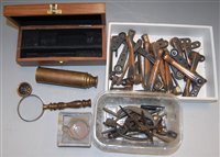 Lot 108 - A reproduction brass four-drawer telescope,...