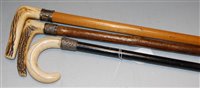 Lot 111 - A late 19th century walking stick, having...