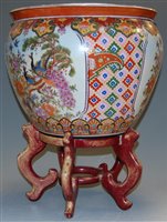Lot 118 - A reproduction Japanese jardiniere on stand, h....