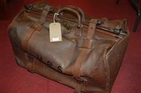 Lot 172 - A brown leather Gladstone type bag