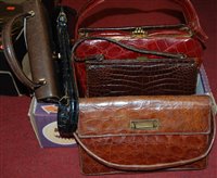 Lot 178 - A small collection of assorted lady's handbags,...