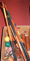 Lot 183 - A collection of assorted croquet mallets,...