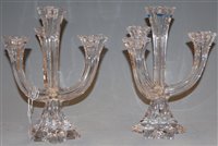 Lot 206 - A pair of Vileroy & Boch four-sconce glass...