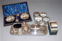 Lot 245 - A small collection of assorted silver and...