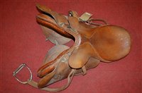 Lot 272 - A brown leather horse riding saddle