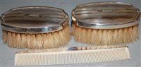 Lot 285 - A pair of modern sterling silver brushes, with...