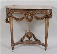 Lot 2640 - An 18th century French giltwood and gesso...