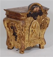 Lot 2691 - An 18th century Continental giltwood reliquary...