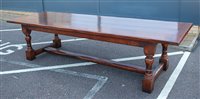 Lot 2658 - A joined oak refectory table, in the 17th...