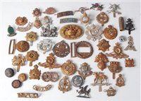 Lot 137 - A collection of cap badges and insignia, to...