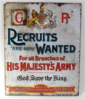 Lot 123 - An Edward VII enamel advertising sign,...