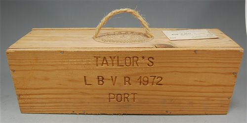 Lot 1255 - Taylors LBV Port 1972, one bottle (OWC)
