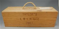 Lot 1255 - Taylors LBV Port 1972, one bottle (OWC)