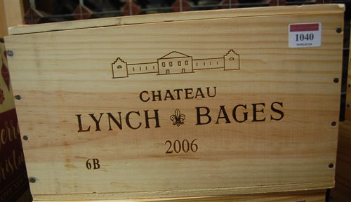 Lot 1040 - Château Lynch-Bages 2006 Pauillac, six bottles...