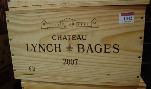 Lot 1042 - Château Lynch-Bages 2007 Pauillac, six bottles...