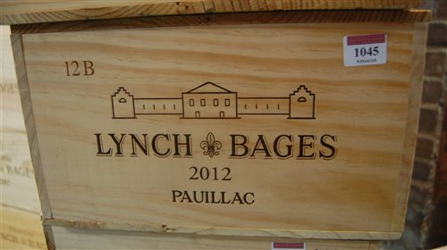 Lot 1045 - Château Lynch-Bages 2012 Pauillac, twelve...