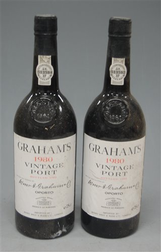 Lot 1259 - Graham's 1980 vintage Port, twelve bottles....