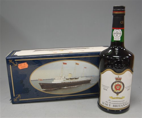 Lot 1260 - Dona Antonia Personal Reserve Port, to commemorate the de-commissioning of HMY Britannia, in commemorative presentation box, one bottle.