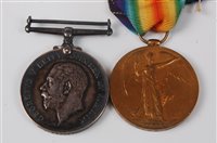 Lot 314 - A WW I British War medal, naming P. O'FARRELL,...