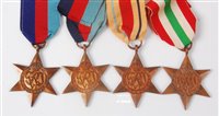 Lot 317 - A colection of four WW II medals to include...
