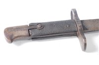 Lot 216 - An 1875 pattern Martini Henry bayonet, having...
