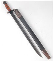 Lot 218 - A 1913 pattern Remington bayonet, the 43cm...