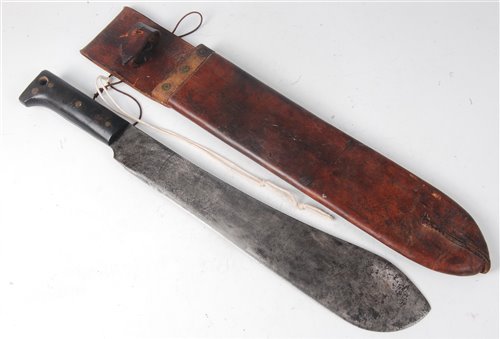 Lot 221 - A WW II U.S. 1250 pattern machete, the 37cm...