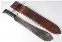 Lot 221 - A WW II U.S. 1250 pattern machete, the 37cm...