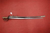 Lot 276 - An Italian 1871 pattern Cavalry Troopers sword,...