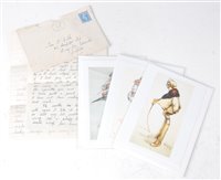 Lot 208 - Two WW II letters, correspondence between Miss...