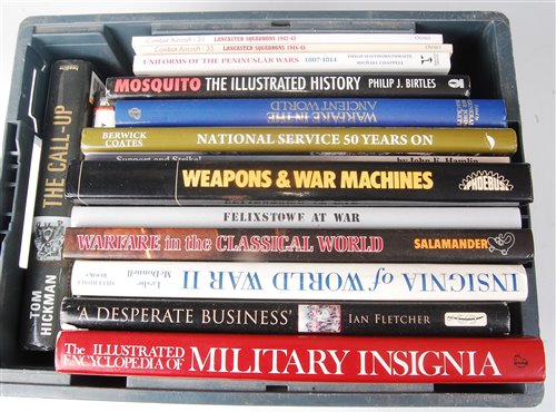 Lot 89 - Three boxes of military related books, to...