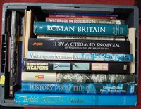 Lot 89 - Three boxes of military related books, to...