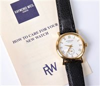 Lot 2556 - A lady's Raymond Weil quartz wristwatch, the...