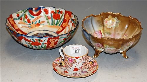 Lot 37 - A 19th century porcelain teacup and saucer,...