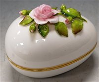 Lot 250 - A modern Coalport porcelain floral encrusted...