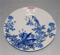 Lot 225 - A Chinese export blue and white small dish,...