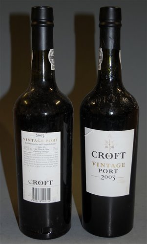 Lot 1269 - Croft vintage Port 2003, six bottles