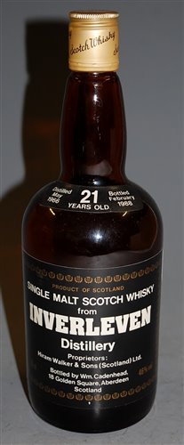 Lot 1329 - Inverleven 21 year old single malt Scotch...