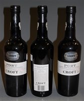 Lot 1275 - Croft 1997 LBV Port, three bottles